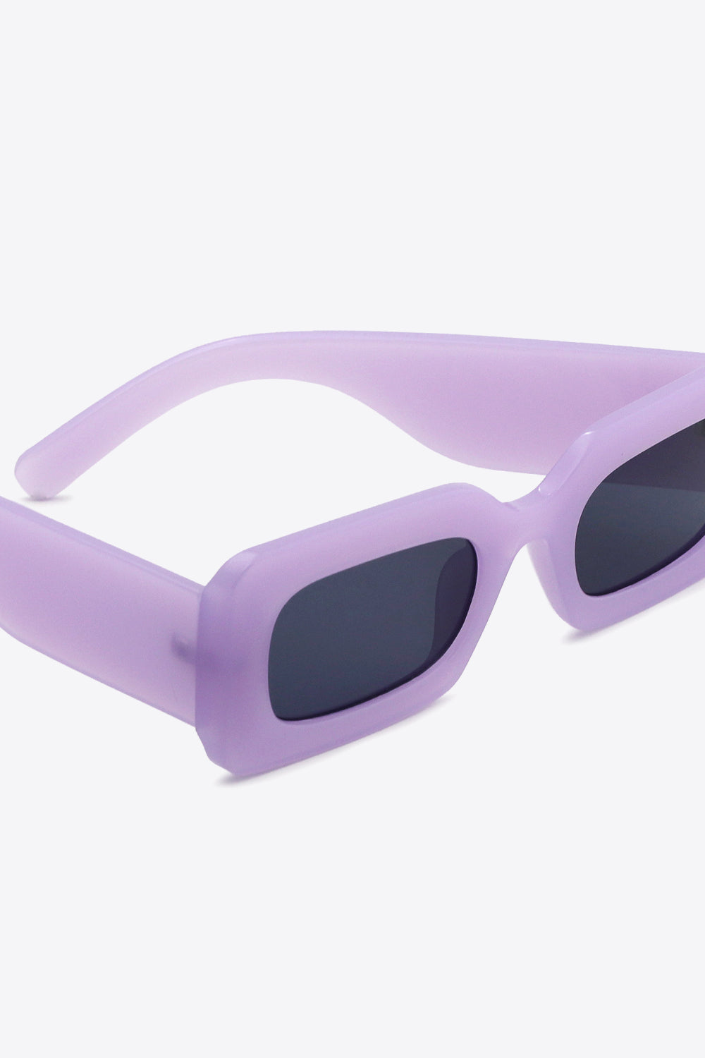 White Smoke First Of All Polycarbonate Frame Rectangle Sunglasses Sunglasses