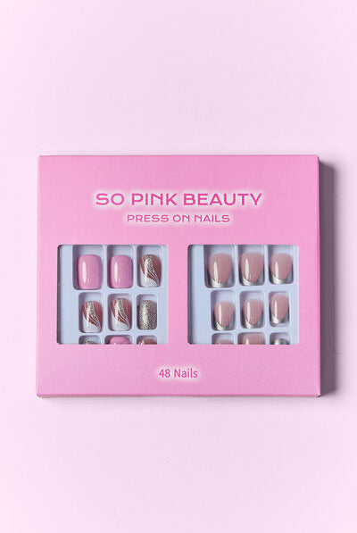 Misty Rose SO PINK BEAUTY Press On Nails 2 Packs Valentine's Day
