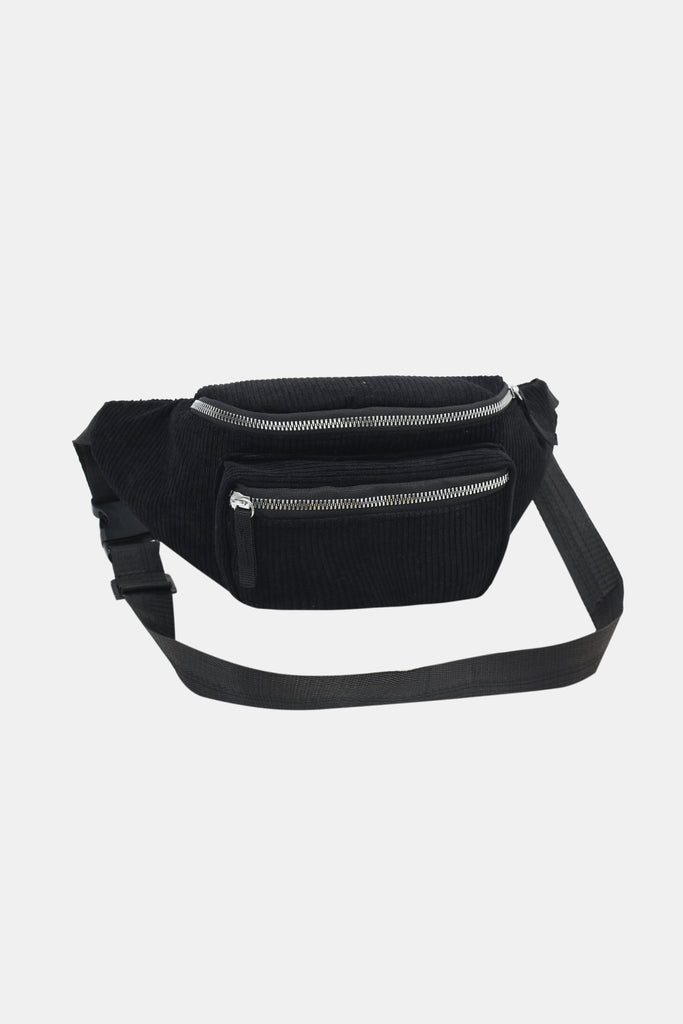Dark Slate Gray Corduroy Sling Bag Handbags