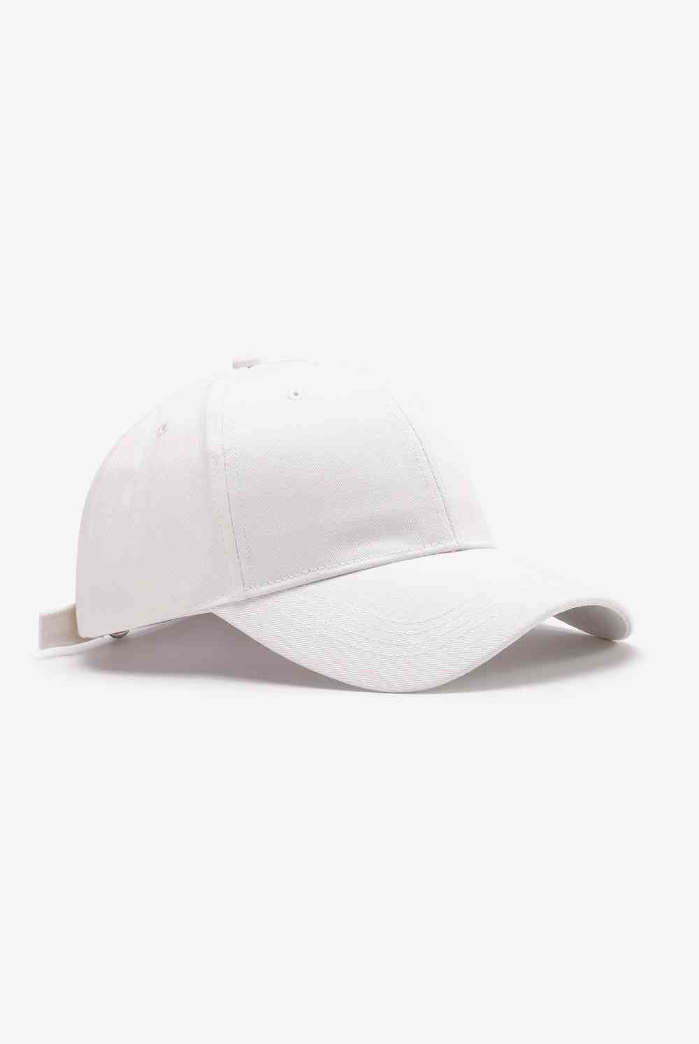 White Smoke Plain Adjustable Cotton Baseball Cap Gifts