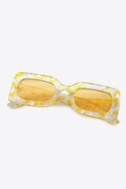 White Smoke Tortoiseshell Rectangle Polycarbonate Sunglasses Accessories