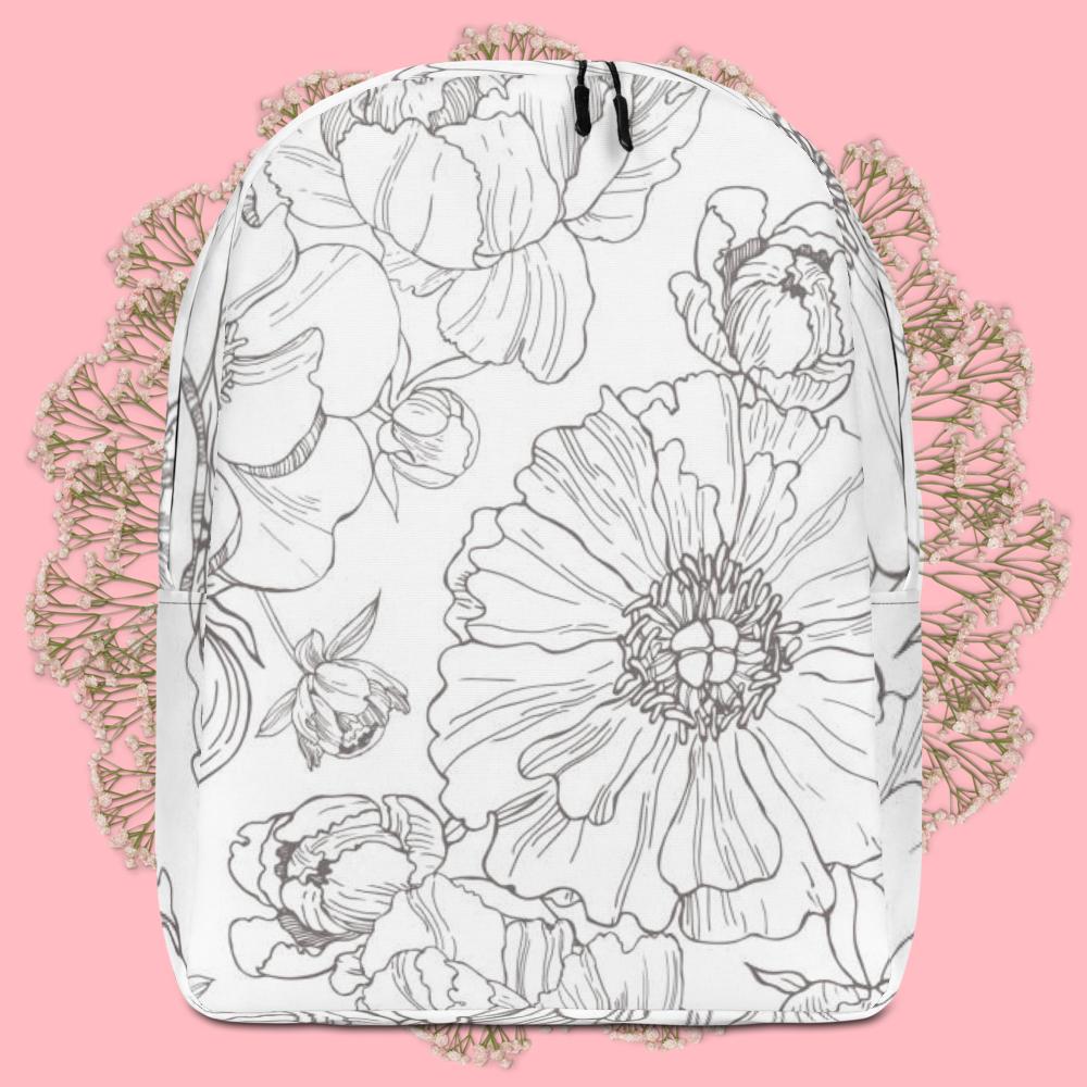 Lavender Floral Color Me Minimalist Backpack Luggage & Bags