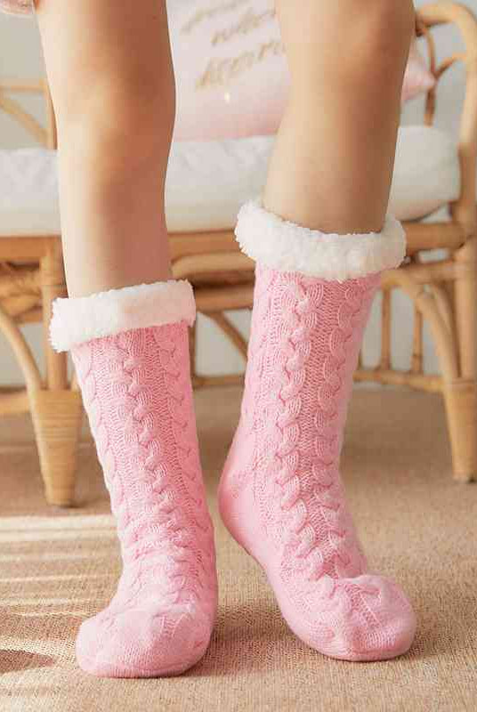 Rosy Brown When You Believe Contrast Winter Socks Gifts