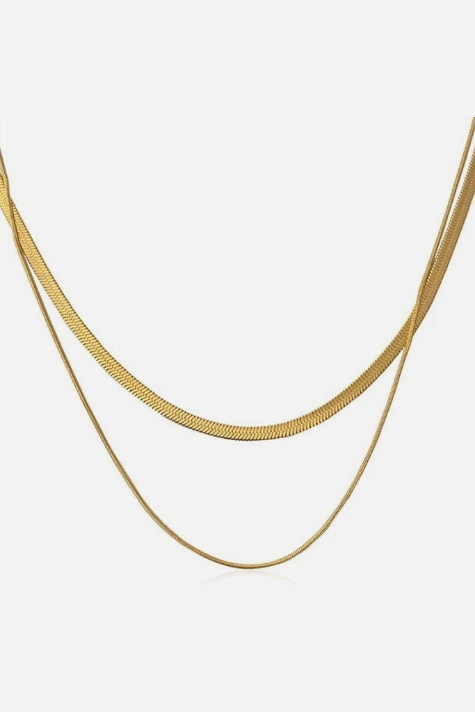 White Smoke Double Layers Necklace Clothing