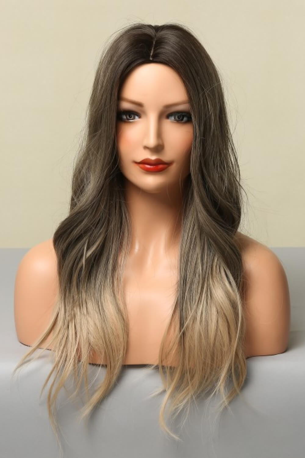 Tan Alexa 13*1" Full-Machine Wigs Synthetic Long Straight 24" Wigs