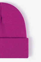Maroon Cuff Knit Beanie Winter Accessories