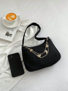 Light Gray Butterfly Charm Polyester Shoulder Bag Handbags