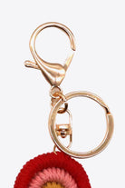 White Smoke Assorted 4-Pack Rainbow Fringe Keychain Key Chains