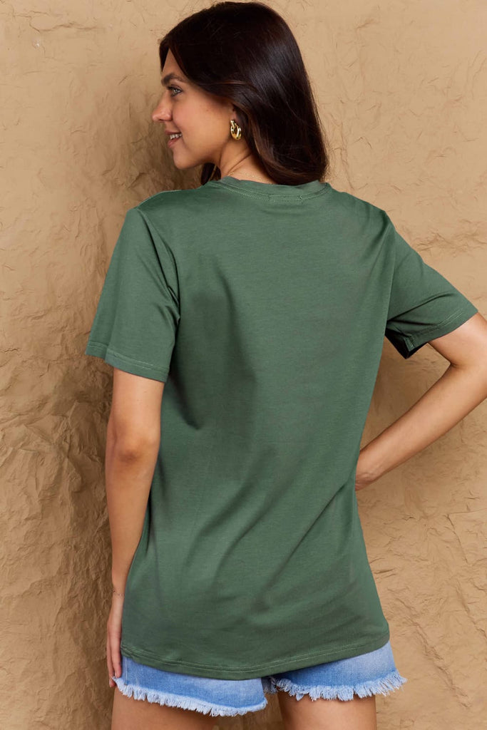 Rosy Brown TEACHER VIBES Graphic Cotton T-Shirt Graphic Tees