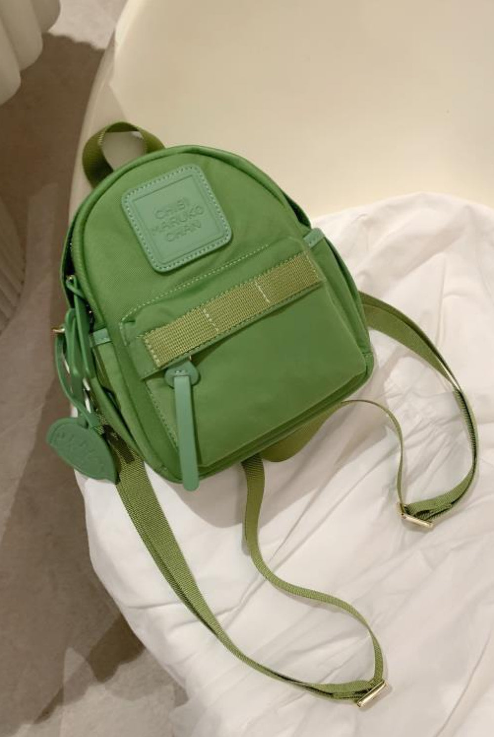 Gray Small Canvas Backpack Handbags