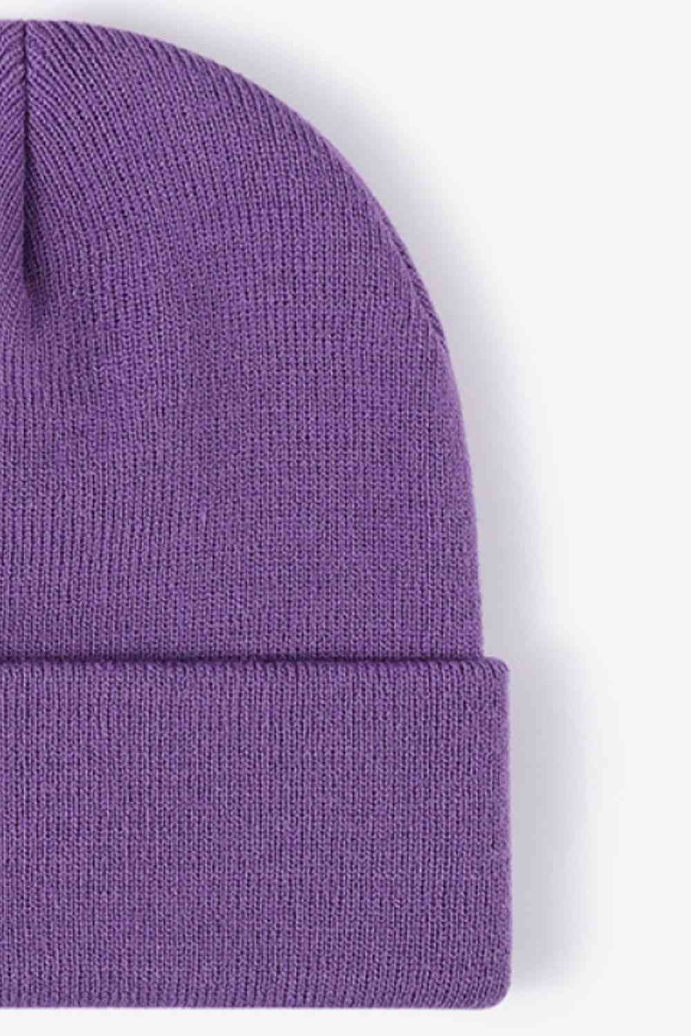 Dim Gray Cuff Knit Beanie Winter Accessories