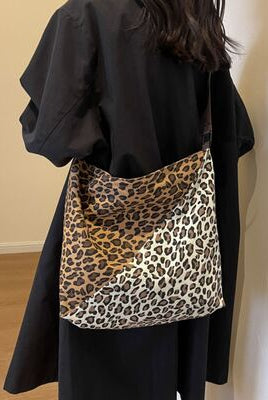 Tan Leopard Contrast Adjustable Strap Shoulder Bag Trends