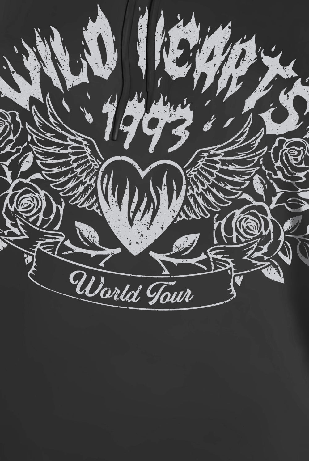 Dark Slate Gray Simply Love Simply Love Full Size WILD HEARTS 1993 WORLD TOUR Graphic Hoodie Sweatshirts