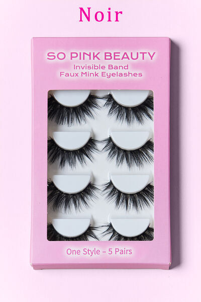 Misty Rose SO PINK BEAUTY Faux Mink Eyelashes 5 Pairs Valentine's Day