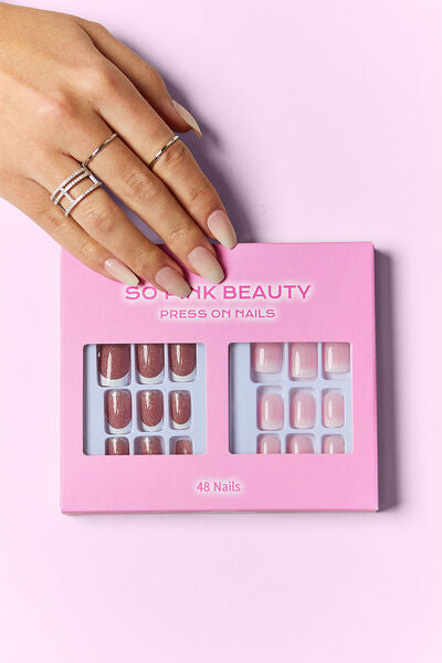 Misty Rose SO PINK BEAUTY Press On Nails 2 Packs Valentine's Day