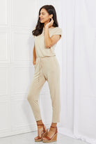 Light Gray Culture Code Comfy Days Full Size Boat Neck Jumpsuit Clothing