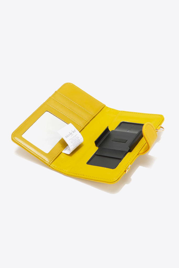 Goldenrod Nicole Lee USA Two-Piece Crossbody Phone Case Wallet Handbags