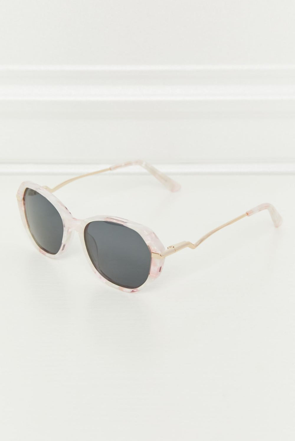 Beige Soft Glam TAC Polarization Lens Sunglasses- In Blush Pink Accessories