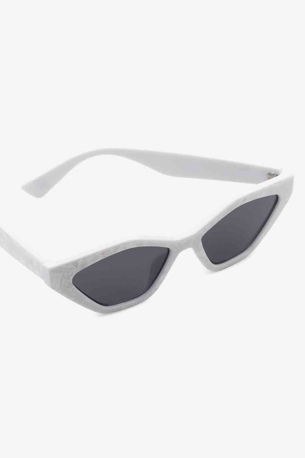 White Smoke Shady Cat Eye Polycarbonate Sunglasses Sunglasses