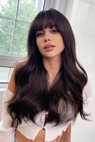 Black Full Machine Long Wave Synthetic Wigs 24'' Wigs
