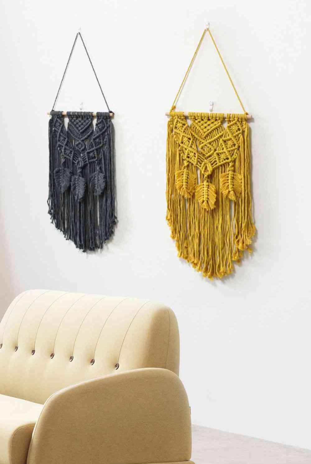 Beige Fully Handmade Fringe Macrame Wall Hanging Gifts