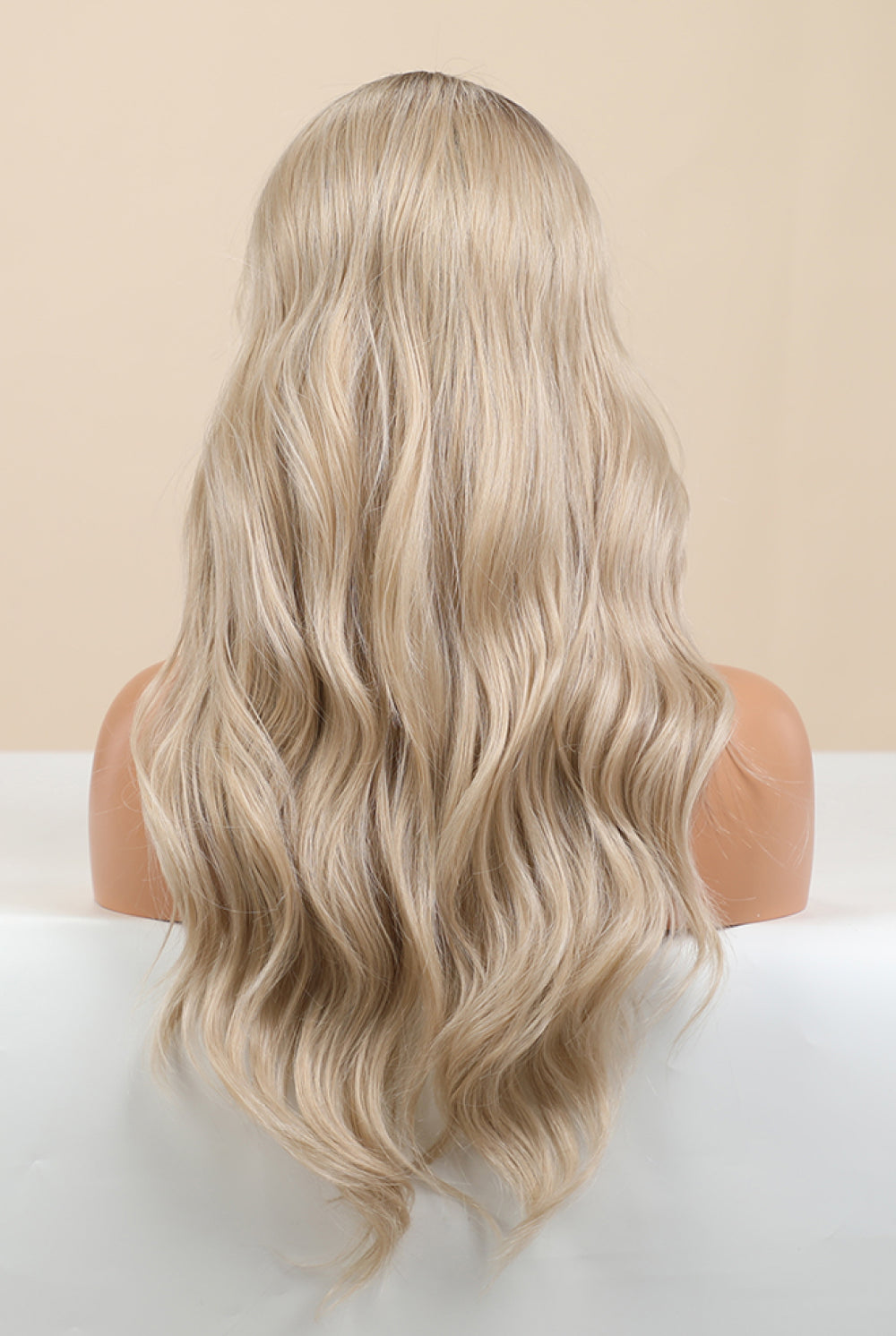 Gray Late Night 13*2" Wave Lace Front Synthetic Wigs in Gold 26" Long 150% Density- Blonde Wigs
