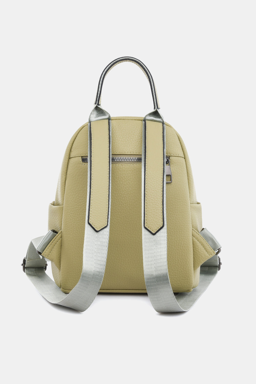 White Smoke Medium PU Leather Backpack Handbags