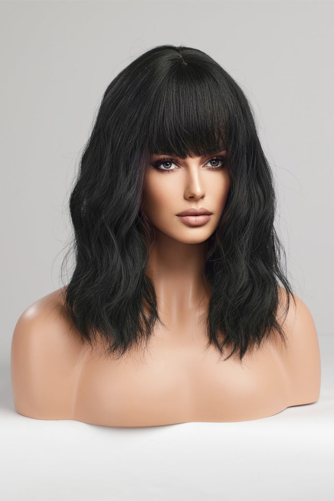 Light Gray Mid-Length Wave Synthetic Wigs 12'' Wigs