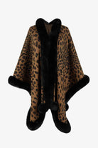 White Smoke Leopard Open Front Poncho Trends