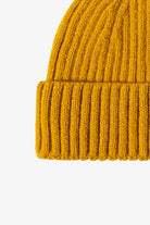 Dark Goldenrod Rib-Knit Cuff Beanie Winter Accessories