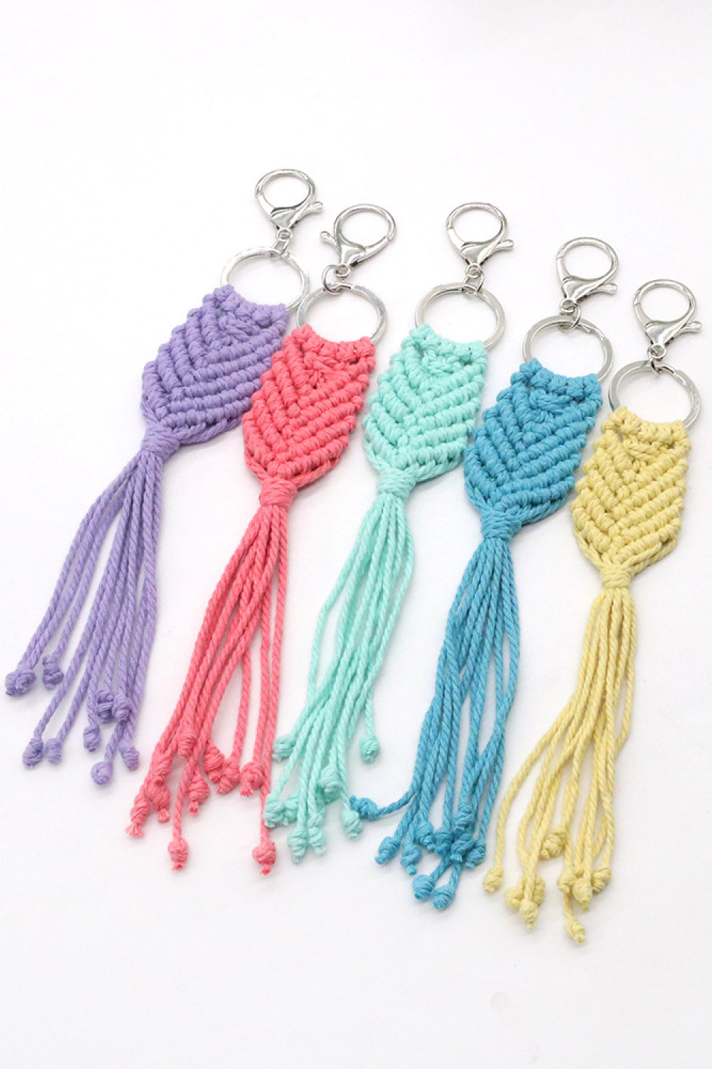 Misty Rose Assorted 4-Pack Handmade Fringe Keychain Key Chains