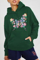Dark Slate Gray Simply Love Simply Love Full Size Floral Butterfly Graphic Hoodie