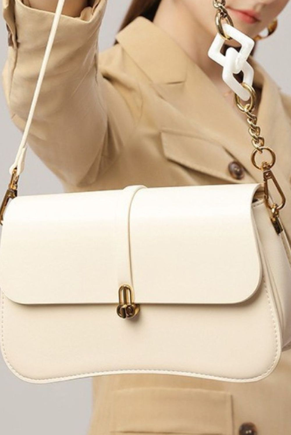 Wheat Adored PU Leather Shoulder Bag Handbags