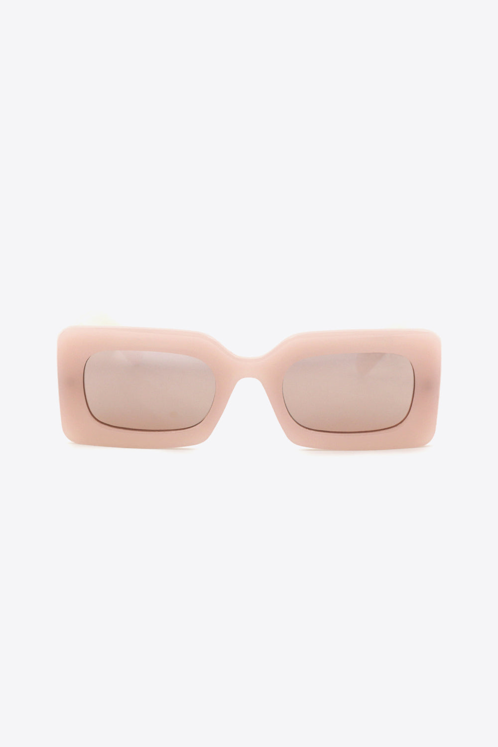 White Smoke First Of All Polycarbonate Frame Rectangle Sunglasses Sunglasses