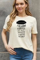 Rosy Brown Simply Love Full Size Slogan Graphic Cotton Tee Tops