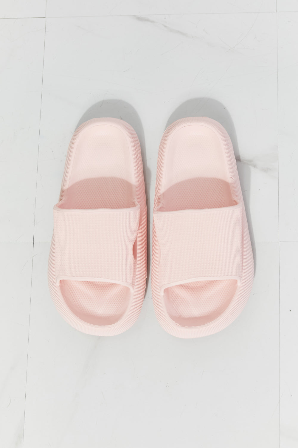 Light Gray MMShoes Arms Around Me Open Toe Slide in Pink Clothing