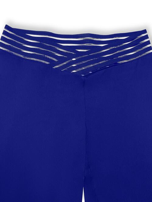 Midnight Blue Plus Size V-Waistband Bootcut Pants New Year Looks