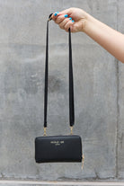 Dark Gray Nicole Lee USA Two-Piece Crossbody Phone Case Wallet Handbags
