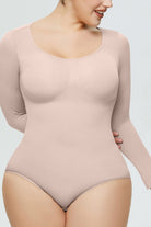 Light Gray Long Sleeve Shaping Bodysuit