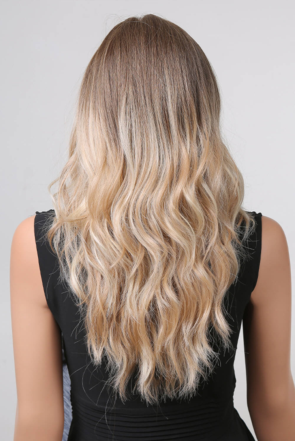 Rosy Brown Sun's Down 13*2" Long Wave Lace Front Synthetic Wigs 24" Long 150% Density- Blonde Ombre Wigs