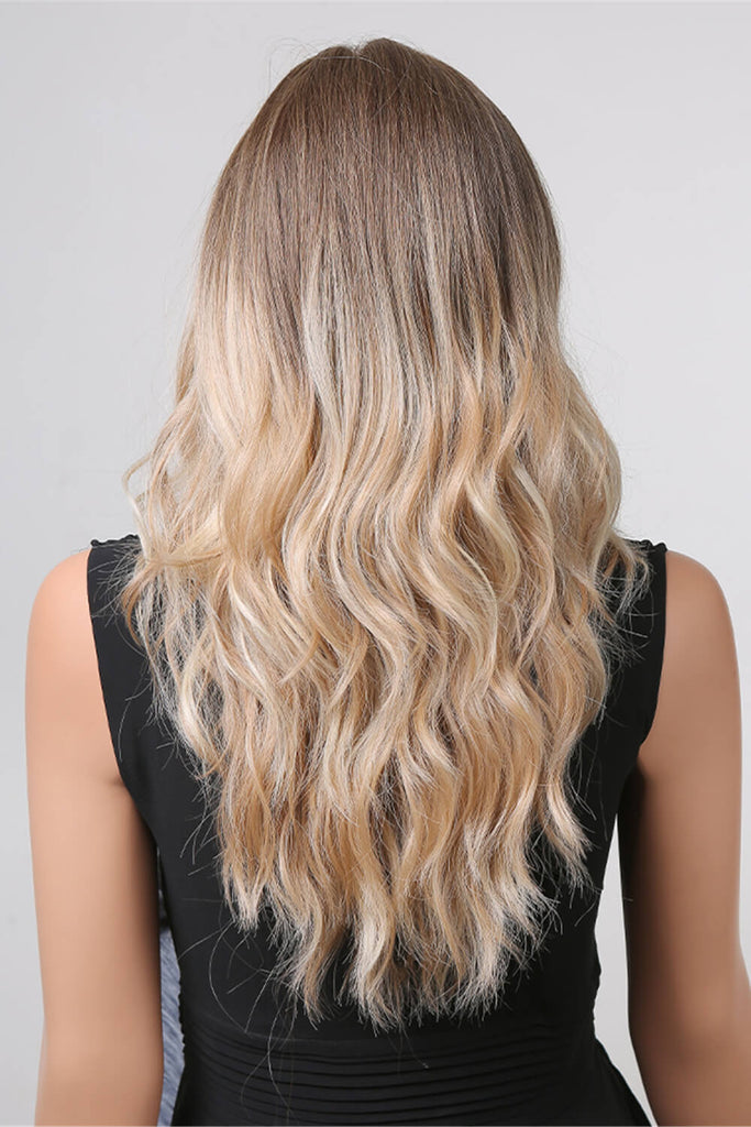 Rosy Brown Sun's Down 13*2" Long Wave Lace Front Synthetic Wigs 24" Long 150% Density- Blonde Ombre Wigs
