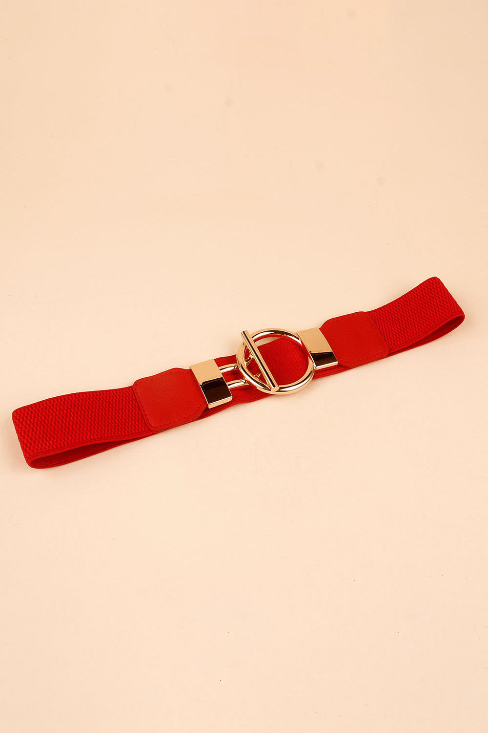 Bisque Circle Shape Buckle Zinc Alloy Buckle PU Leather Belt Clothing