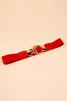 Bisque Circle Shape Buckle Zinc Alloy Buckle PU Leather Belt Clothing