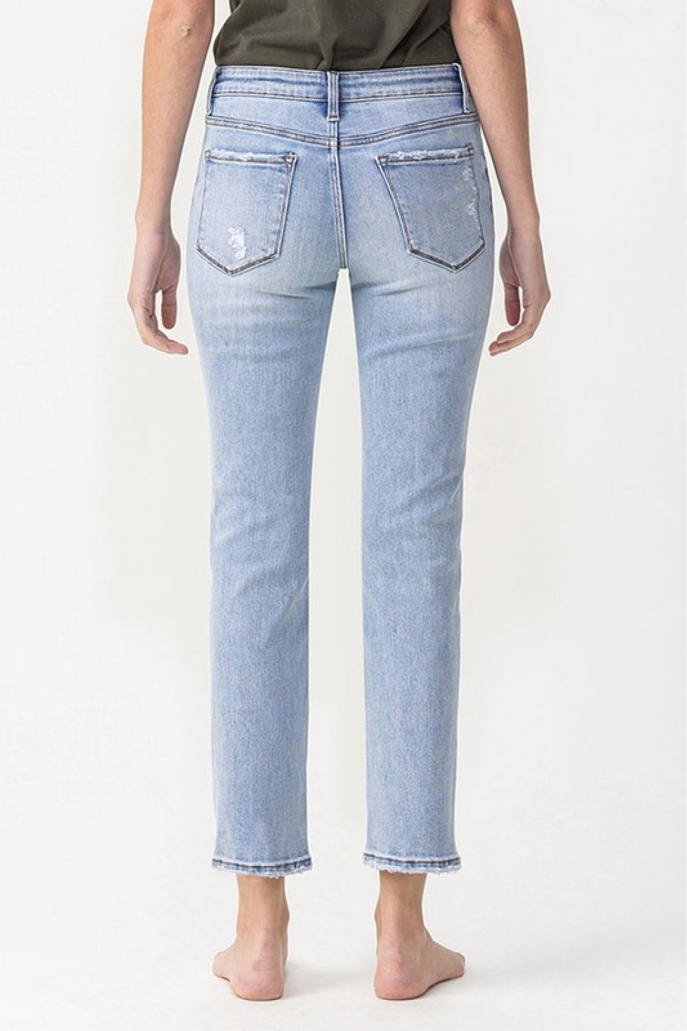 Lavender Lovervet Full Size Andrea Midrise Crop Straight Jeans Pants