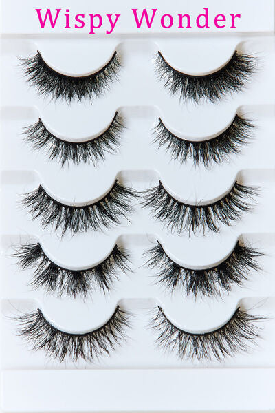 Lavender SO PINK BEAUTY Mink Eyelashes Variety Pack 5 Pairs Valentine's Day