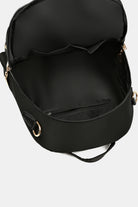 Black Medium Polyester Backpack Handbags