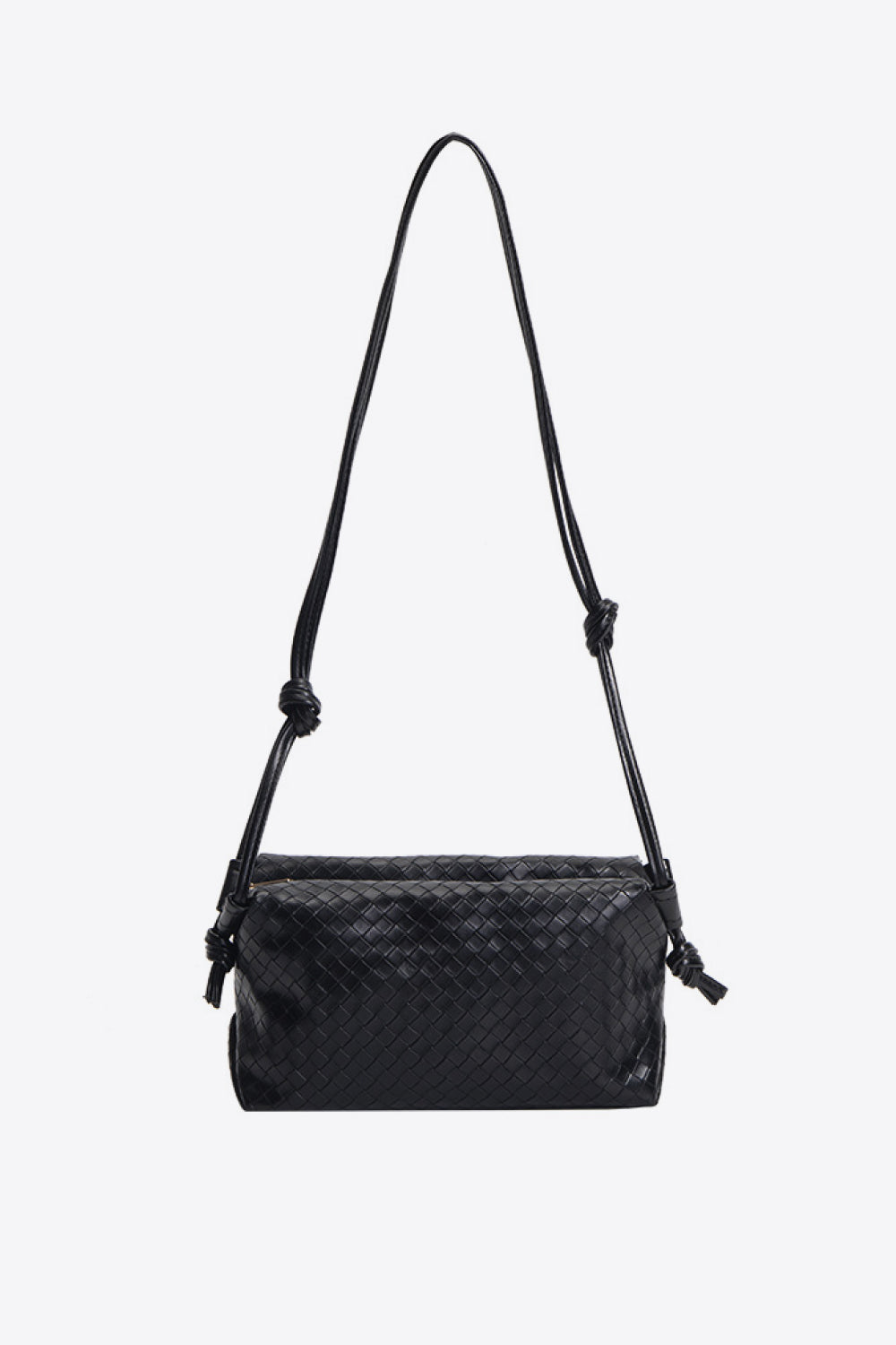 White Smoke PU Leather Knot Detail Shoulder Bag Handbags