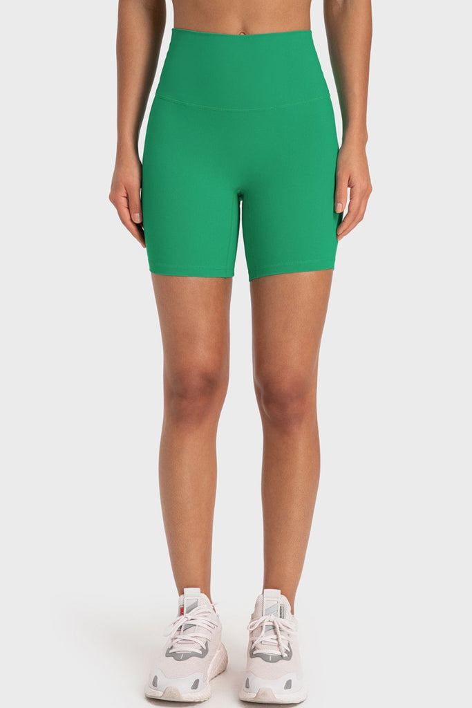 Lavender Staying Cozy Wide Waistband Biker Shorts activewear