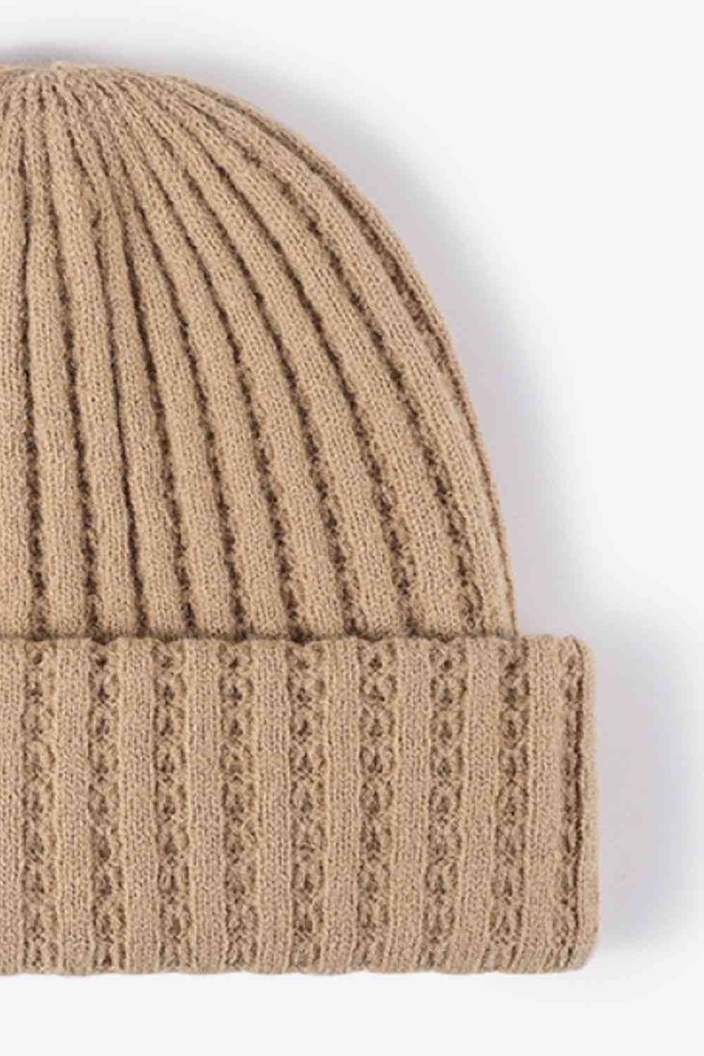 Rosy Brown Wide Rib Beanie Winter Accessories