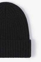 Black Soft and Comfortable Cuffed Beanie Winter Accessories